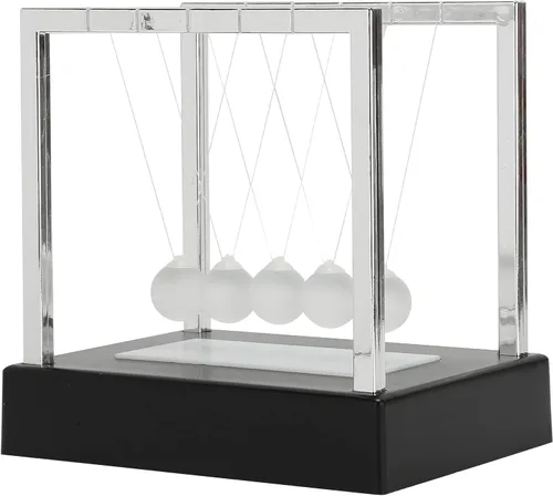 Vista 5 de Luminous Newtons Cradle, Perpetual Motion Desk Toy with Color Changing Swinging Balls, Magnetic Pendulum Balls for Stress Relief and Physics