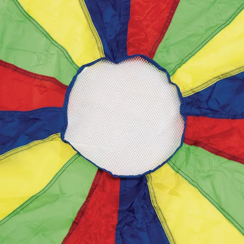 Vista 8 de Excellerations Brawny Tough - Paracaídas de juego arcoíris de 6 pies para niños