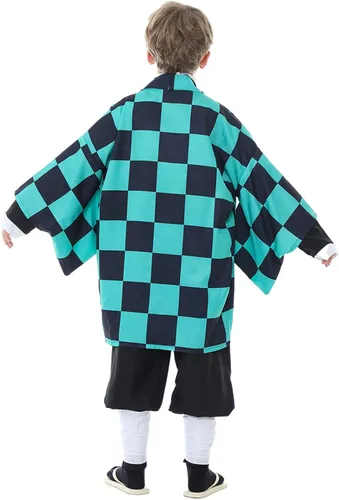 Vista 4 de Anime Cosplay Costume Women Men Cosplay Kimono Full Set Black Uniform Halloween Cosplay Outfits for Kids and Adults