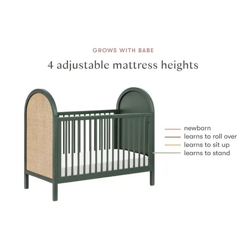 Vista 9 de Babyletto Bondi Cane - Cuna convertible 3 en 1, color verde bosque