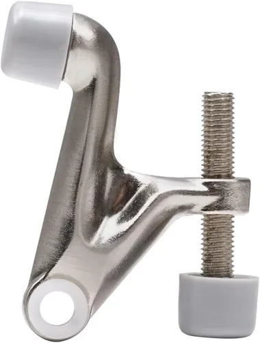Vista 8 de Paquete de 2 topes de puerta con pasador de bisagra, ajustable y resistente de níquel cepillado de 2-3/8 x 15/16, práctico tapón de puerta