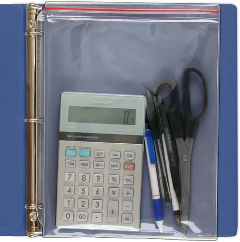 Vista 2 de StoreSMART - Estuche con cremallera para carpetas de 3 anillas, paquete de 5, plástico de vinilo, VH309-5