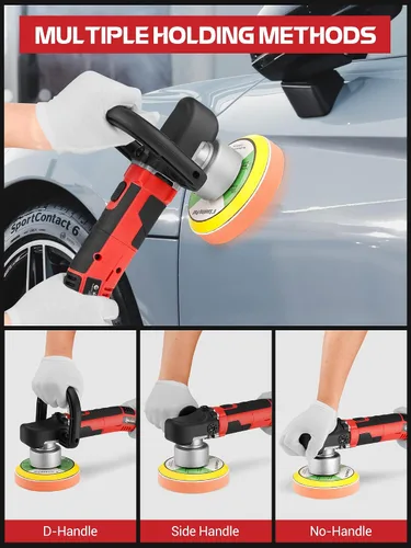 Vista 6 de SILVEL Pulidora Buffer, Buffer de Doble Acción de 6 pulgadas para Detallado de Automóviles, Kit de Encerador Buffer Orbital Aleatorio para Automóvil
