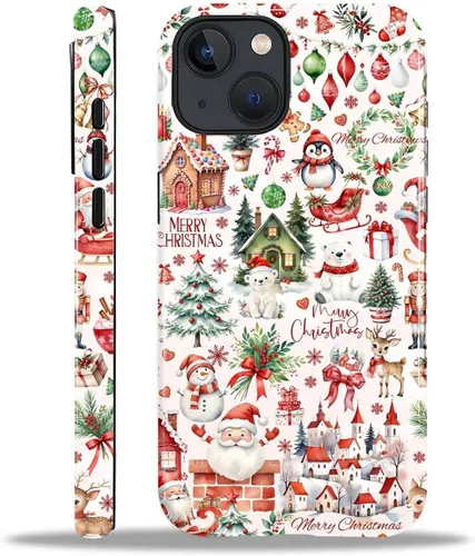 Vista 49 de Funda para iPhone 13 iPhone 14, a prueba de golpes, funda protectora híbrida de 2 capas, doble protección contra caídas, antiarañazos, diseño