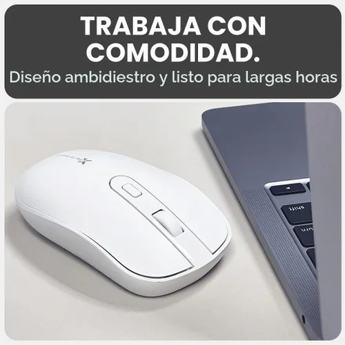 Vista 5 de X9 Performance Ratón USB C inalámbrico con USB y receptor tipo C – Gran mouse inalámbrico para múltiples dispositivos – 2.4G RF blanco USB tipo C