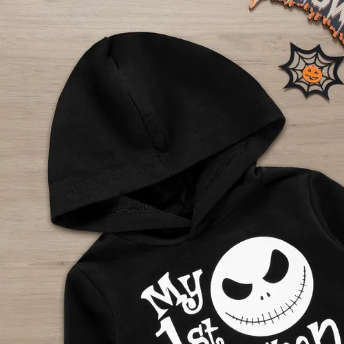Vista 4 de Kewlent Conjunto de pantalones de pesadilla para bebé niño, ropa de calavera para niños pequeños