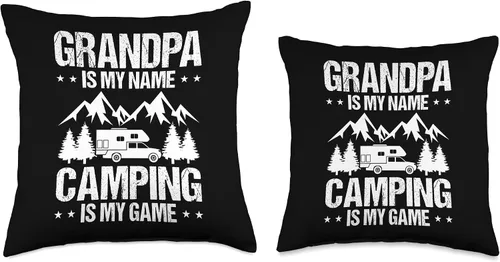 Vista 3 de Travel Clothing Camper Funny Camping Trailer is My Game - Almohada de 16 x 16 pulgadas, multicolor