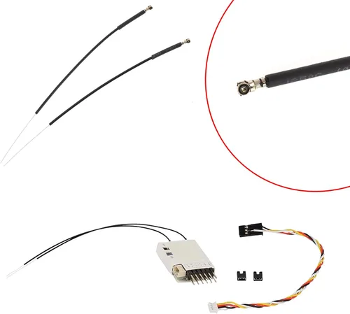 Vista 3 de SING F LTD 20 unidades de 2.4G 2400-2485 MHz receptor de antena receptora aeronave compatible con Frsky X4R X4RSB XM+S6R S8R F30 F3OP F40 F4OP, negro