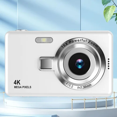 Vista 3 de Cámara digital para fotografía, 1080P, compatible con 64 GB expandible, cámara compacta para apuntar y disparar, zoom 16X, anti vibración, cámaras