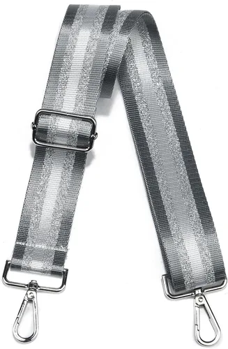 Vista 64 de LVYOUME Correa para bolso, accesorios plateados, correas anchas para bolsa, correa de hombro ajustable para bolsos