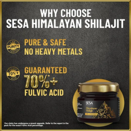 Vista 6 de sesa Resina Shilajit del Himalaya 100% ayurvédica, 50 porciones de 400 mg que ayuda a aumentar la fuerza, más de 85 oligominerales, resistencia e
