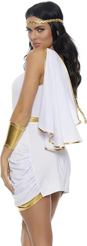 Vista 2 de Forplay Disfraz de diosa para mujer de belleza inmortal sexy Toga, Blanco