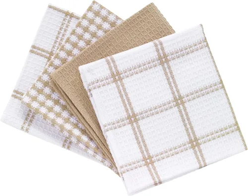 Vista 2 de T-Fal Paños de cocina de gofres de alta calidad: altamente absorbentes, súper suaves de larga duración, 100% algodón, 12 x 13 pulgadas, toalla plana