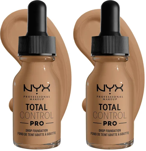 Vista 13 de NYX PROFESSIONAL MAKEUP Total Control Pro Drop Foundation, Cobertura Construible Verdadera para la Piel - Porcelana Ligera