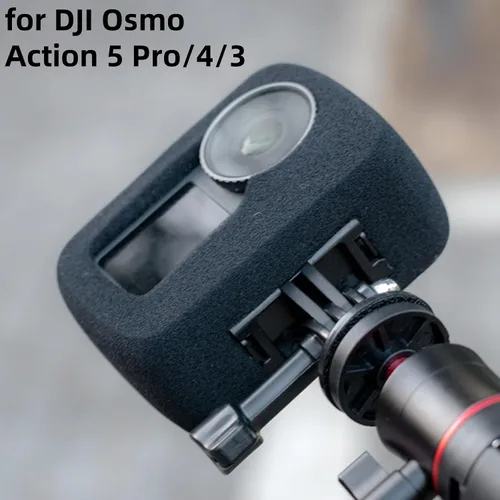Vista 6 de Funda Windslayer para DJI Osmo Action 5 Pro, carcasa de espuma para parabrisas y protector de viento, silenciador de esponja a prueba de viento