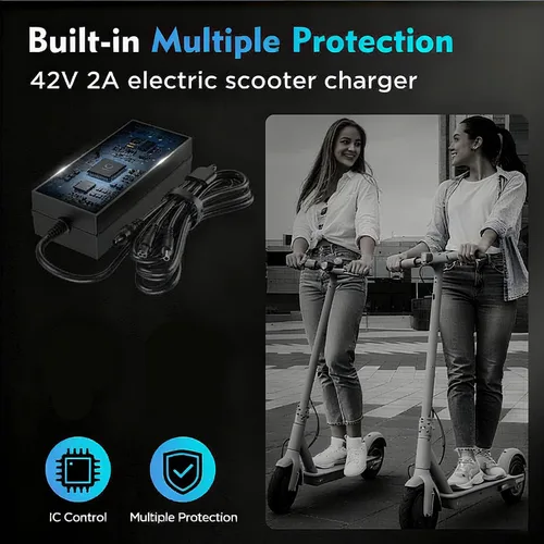Vista 5 de EVAPLUS Adaptador de corriente de 42 V 2 A, con certificación UL, cargador de scooter eléctrico compatible con Ninebot Segway Scooter ES2/ ES4/ E22