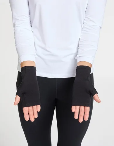 Vista 6 de Solbari Fundas de mano unisex UPF 50+, transpirables, protección UV, guantes de conducción sin dedos para piel sensible, accesorio al aire libre