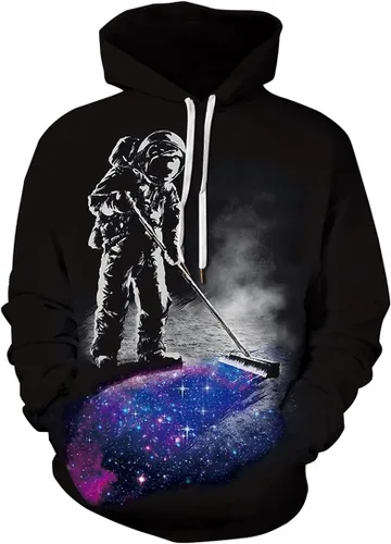 Vista 18 de Chaos World Sudadera con Capucha Novedosa para Hombre de Manga Larga con Estampado Gráfico Divertido en 3D Suéter Pullover 1 negro y rojo.