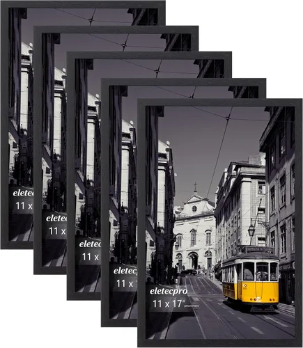 Vista 100 de eletecpro Juego de 5 marcos de fotos de 8 x 10 pulgadas, collage de fotos, decoración de pared, fotos de 5 x 7 con paspartú o de 8 x 10 pulgadas sin