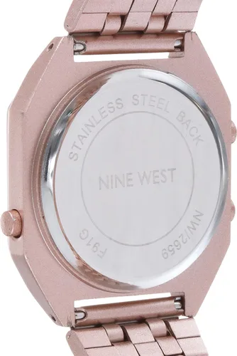 Vista 4 de Nine West Reloj de vestir de cuarzo para mujer con correa de acero inoxidable