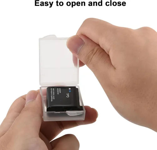 Vista 5 de Cosmos Paquete de 6 cajas protectoras de plástico compatibles con batería GoPro Hero color transparente esmerilado