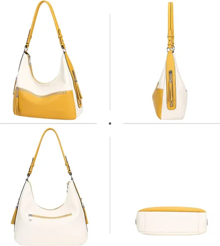 Vista 4 de Over Earth Genuine Leather Hobo Bags for Women Medium Soft Purses Casual Shoulder Bag and Handbags