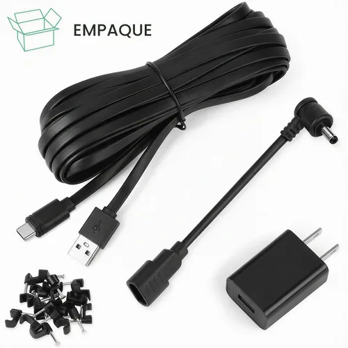 Vista 6 de Adaptador de corriente para Spotlight Cam Plus/Pro (batería) y cámara de proyector (batería), con cable exterior resistente a la intemperie de 25