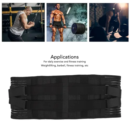 Vista 4 de Brrnoo Soporte lumbar para espalda baja, cinturón de apoyo lumbar para espalda baja, cinturón de apoyo transpirable para ciática, cinturón