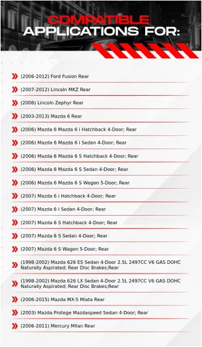 Vista 2 de R1 Concepts Kit de rotor de freno trasero Rotores de freno Disco de freno Perforado y ranurado Compatible con Ford Fusion 1998-2015; Lincoln