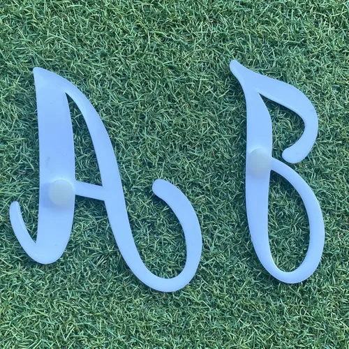 Vista 7 de 2 piezas de accesorios de letras compatibles con agujero de playa, dijes decorativos del alfabeto