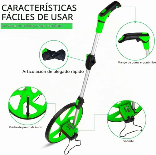 Vista 5 de Zozen - Rueda de medición en pies y pulgadas, doble plegable, 12.5 pulgadas, color verde