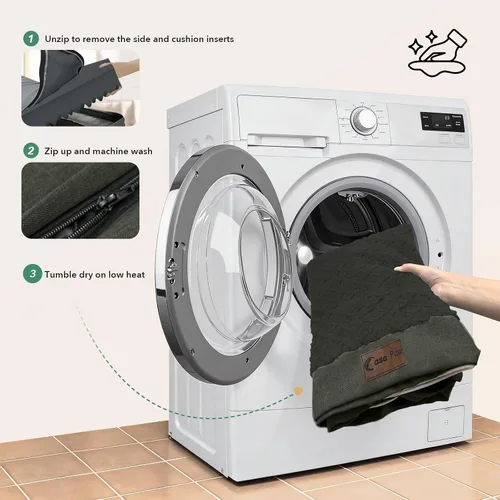 Vista 47 de Camas ortopédicas para perros grandes, cama de espuma viscoelástica impermeable para mascotas grandes con lados 89x56 cm, sofá para perros grandes