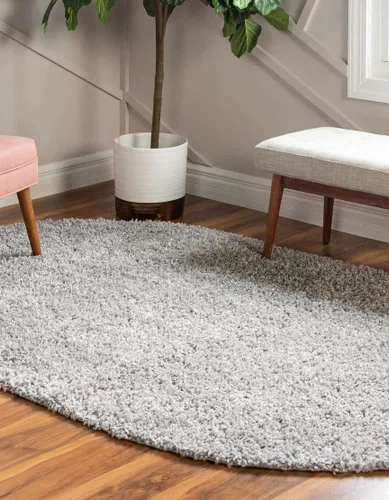 Vista 230 de Unique Loom Colección Davos Shag - Alfombra Lino