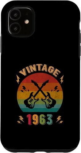 Vista 8 de Vintage 1963 Birthday Guitar Player 63th Guitarist Birthday Case for iPhone 17