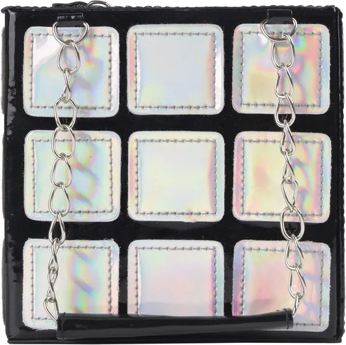 Vista 2 de QZUnique Bonito bolso con forma de cubo para mujer bolso de mano mágico con correa de hombro súper larga