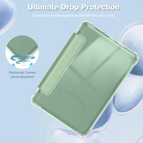 Vista 7 de Fintie - Funda delgada de TPU para Kindle de 6 pulgadas de 11.ª generación 2024/2022, color verde agave Ultra Clear Transparent Soft TPU Back