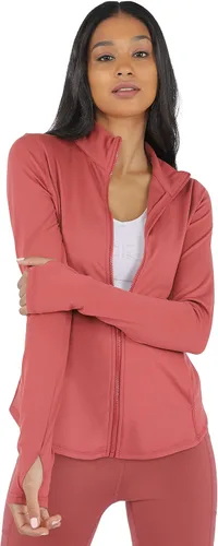 Vista 16 de 90 Degree By Reflex Chaqueta ligera atlética con cremallera completa, ajuste delgado, para correr, con aberturas para los pulgares Negro