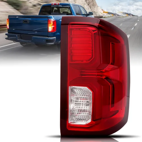 Vista 8 de Conjunto de luz trasera LED compatible con Chevy Silverado 1500 2016 2017 2018 lámpara de freno trasera trasera 84288718 lado izquierdo