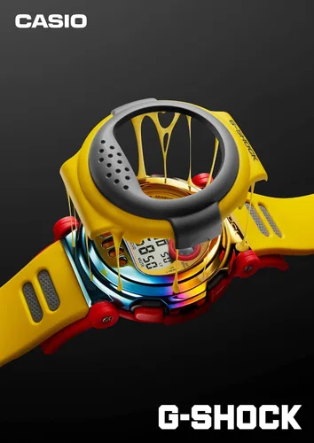 Vista 3 de Casio G-B001MVB-8JR G-Shock G-B001M Series Reloj de importación japonesa modelo enero 2023, negro x rojo