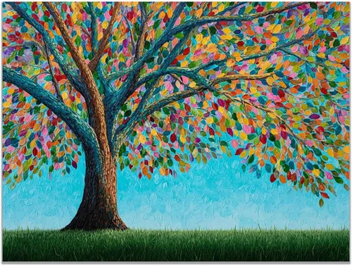Vista 7 de VOCBAN Tree of Life Wall Art The Picture Artwork Canvas Prints Tree Pictures Poster Retro Artwork for Bedroom Living Room Home Decoration(green