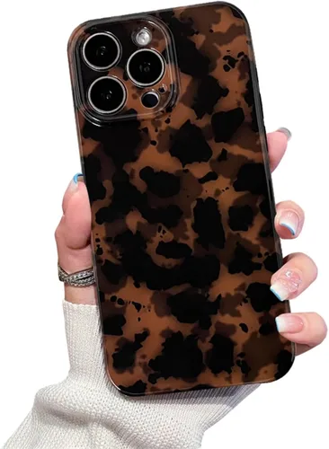 Vista 9 de Bonita funda de teléfono para iPhone 11, estampado de leopardo y guepardo Amber Tortoiseshell Pattern,Full Camera Protective,Slim Shockproof