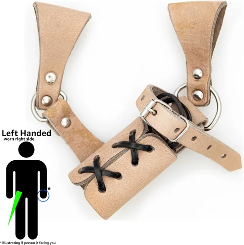 Vista 78 de Armory Replicas™ - Rana espada de cuero hecha a mano – Disfraz medieval LARP hebilla ajustable y cinturón de arma con cable soporte