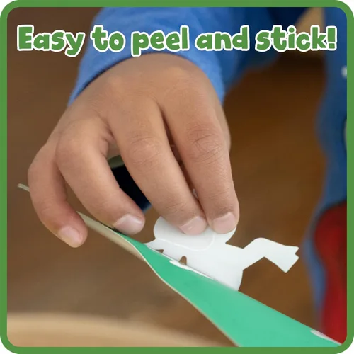 Vista 6 de READY 2 LEARN Calcomanías para rascar – Navidad – Paquete de 56 – Calcomanías personalizables y autoadhesivas – Calcomanías de Navidad rayables