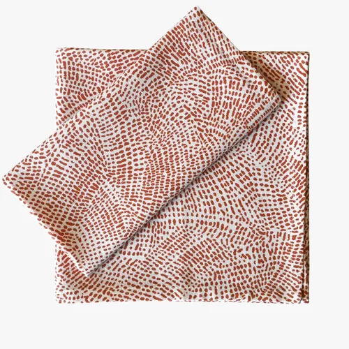 Vista 2 de Fingercraft - Juego de 12 servilletas de tela de mezcla de algodón y lino, con estampado, perfecta para fiestas, cenas, bodas, cócteles y Navidad