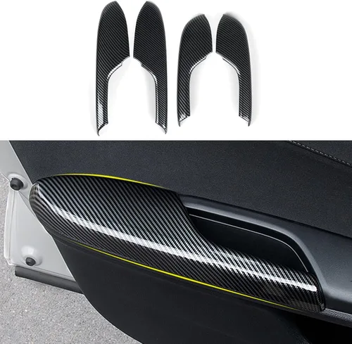 Vista 30 de Calcomanías de cubierta de altavoz de pilar para Honda Civic 2016 2017 2018 2019 2020 2021 10ª generación Accesorios ABS fibra de carbono pegatinas