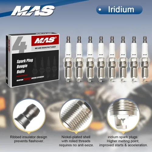 Vista 5 de MAS Bobina de encendido DG508 y bujía SP479 AGSF22WM compatible con Ford 5.4L 4.6L V8 Crown Victoria Expedition F150 F250 Mustang Lincoln Mercury