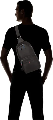 Vista 6 de Tommy Hilfiger Mochila Leo Sling para hombre negro Th Black talla única