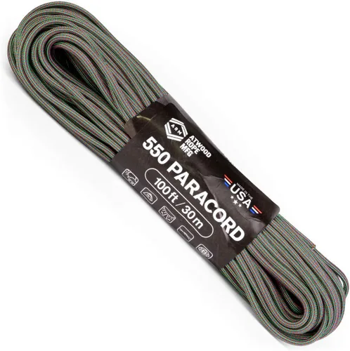Vista 13 de Atwood Rope MFG Cuerda de paracaídas de nailon 550 que cambia de color, 100 pies, 7 hebras, equipo de supervivencia exterior, fabricado en Estados