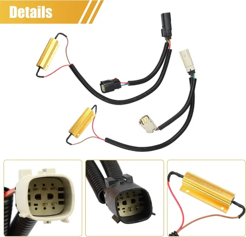 Vista 6 de Arnés de conversión de luz trasera LED para LTZ 2016 2017 2018, 2 unids adaptador conector de cableado