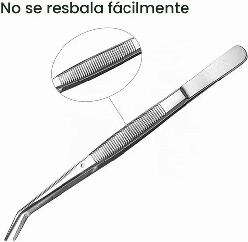 Vista 6 de Pinzas de acero inoxidable, con punta dentada curvada, pinzas multiusos para máquina de coser, pinzas para reparación de manualidades